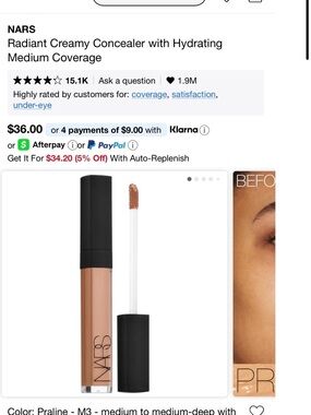 NARS Radiant Creamy Concealer — medium 3 praline